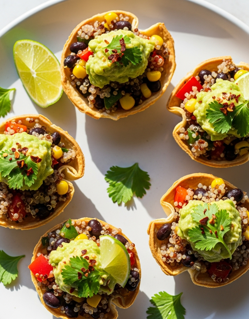 Quinoa and Black Bean Snack Cups