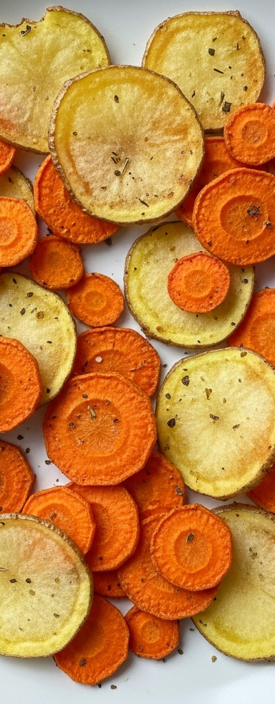 Baked Carrot and Potato Chips