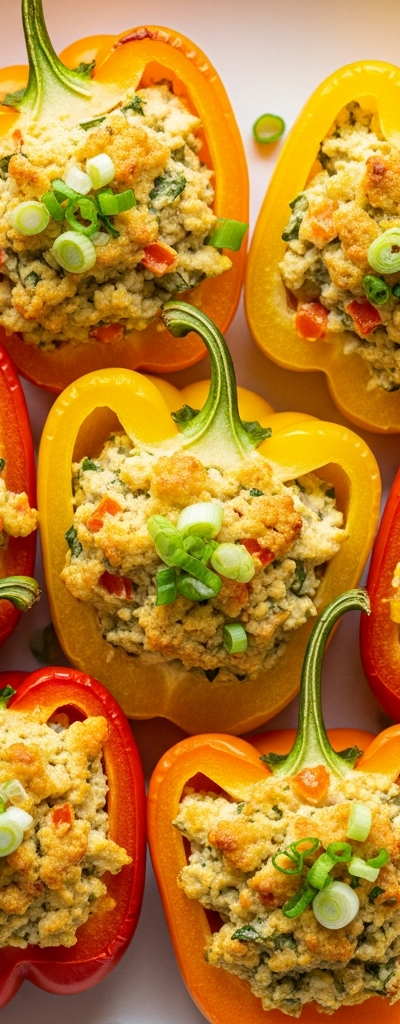 Twice-Baked Stuffed Tofu Peppers