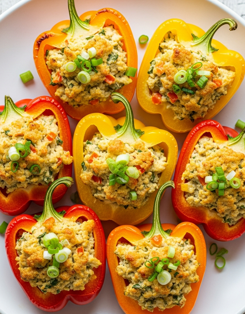 Twice-Baked Stuffed Tofu Peppers