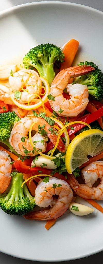 Lemon Garlic Shrimp Stir-Fry