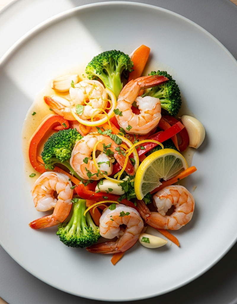Lemon Garlic Shrimp Stir-Fry