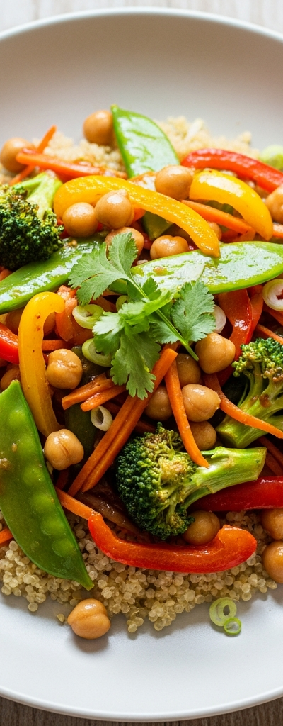 Vegan Chickpea Stir-Fry with Quinoa