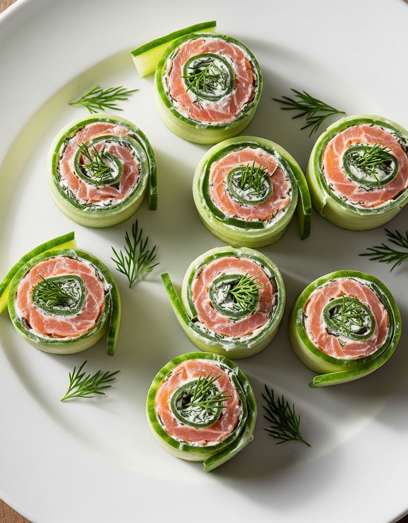 Cucumber Smoked Salmon Pinwheels
