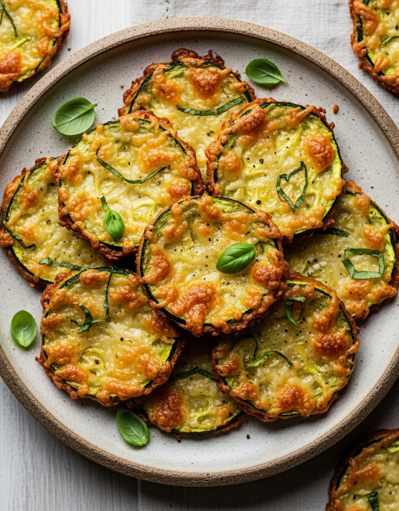 Baked Zucchini Parmesan Crisps