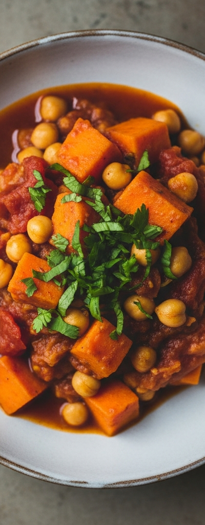 Spiced Sweet Potato and Chickpea Stew