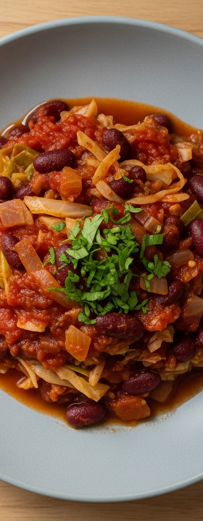 Hearty Kidney Bean and Cabbage Stew