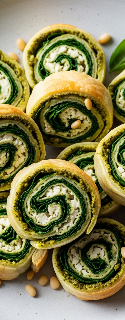 Vegetarian Pesto Pinwheels