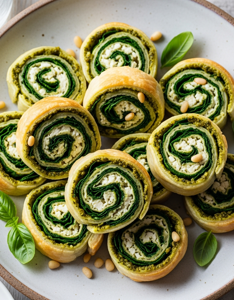 Vegetarian Pesto Pinwheels