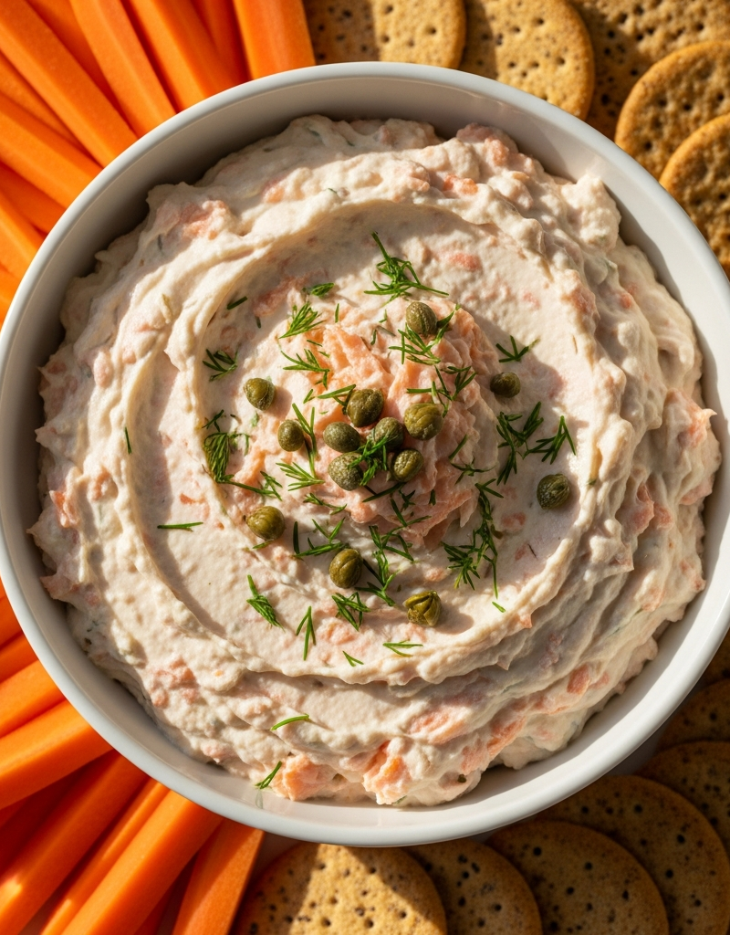 Creamy Smoked Salmon Dip with Carrot Sticks