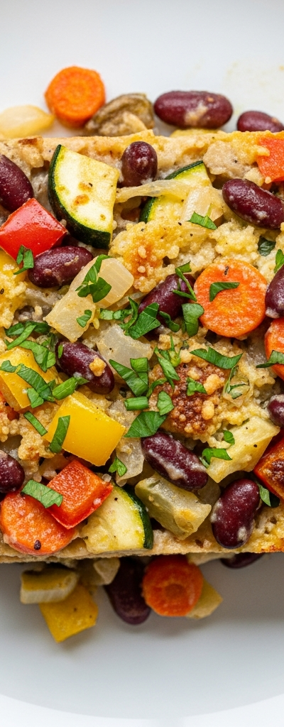 Vegan Kidney Bean and Vegetable Gratin