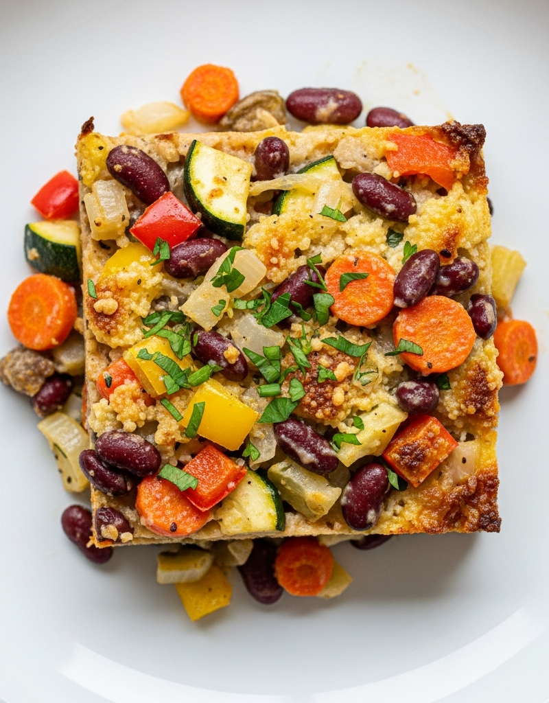 Vegan Kidney Bean and Vegetable Gratin