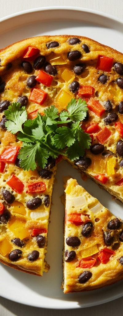 Black Bean and Bell Pepper Frittata