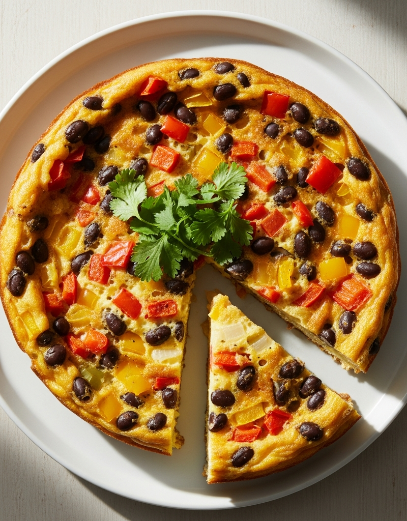 Black Bean and Bell Pepper Frittata