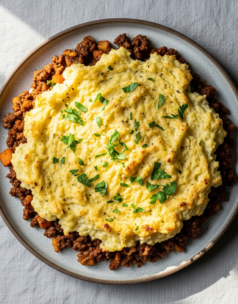 Beef and Cauliflower Mash Casserole