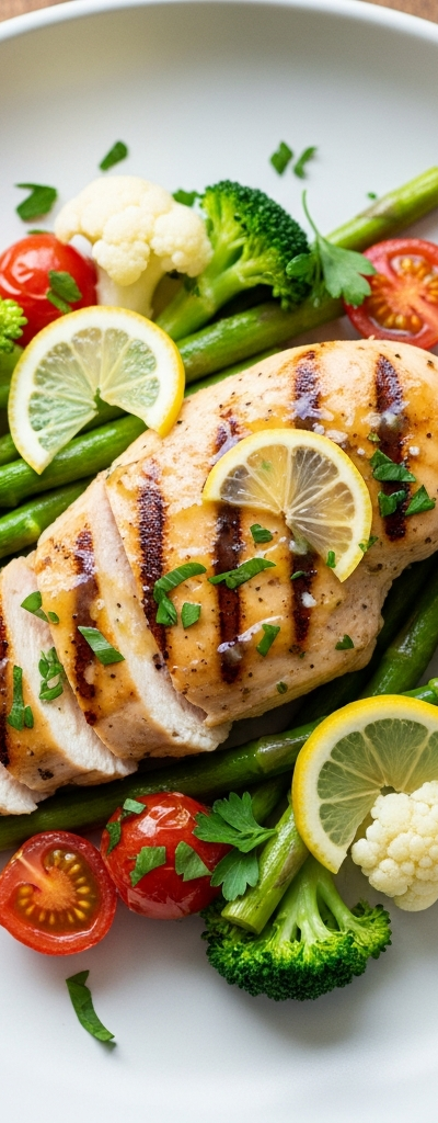 Lemon Herb Grilled Chicken with Vegetable Medley