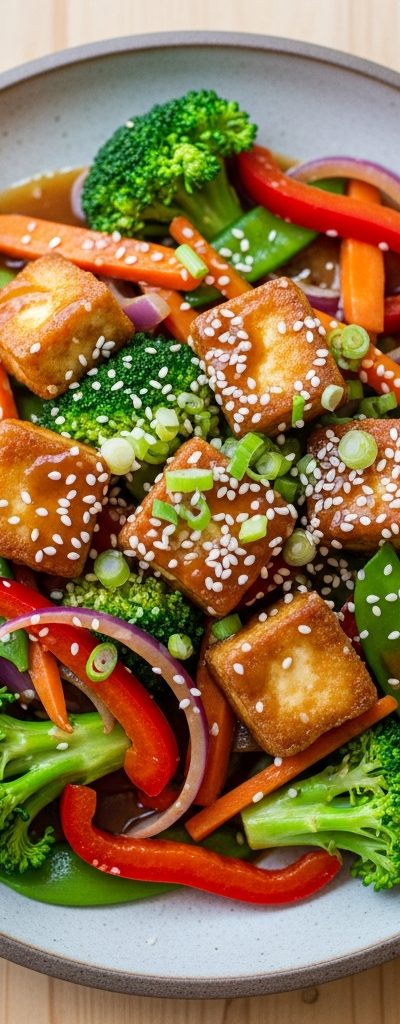Vegan Tofu Teriyaki Stir-Fry