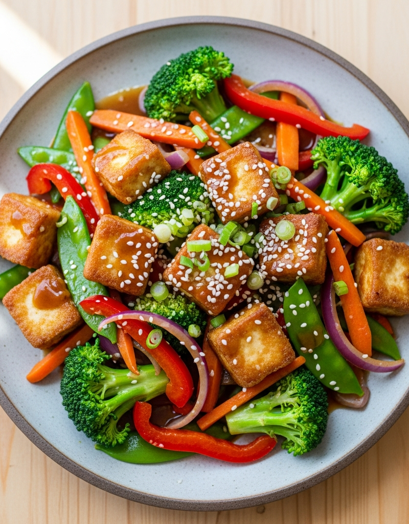 Vegan Tofu Teriyaki Stir-Fry