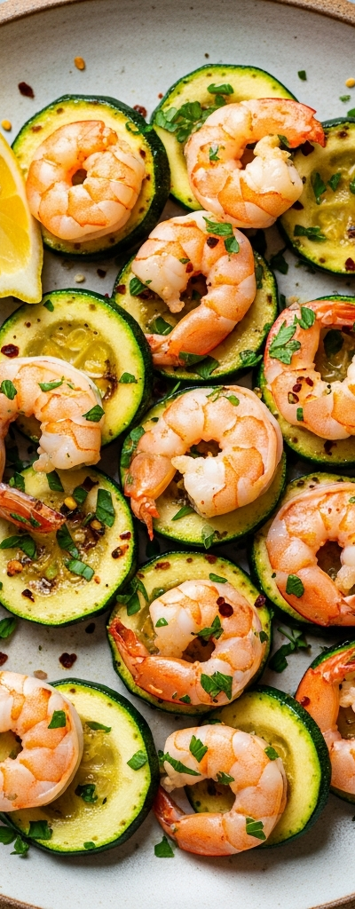 Shrimp and Zucchini Skillet