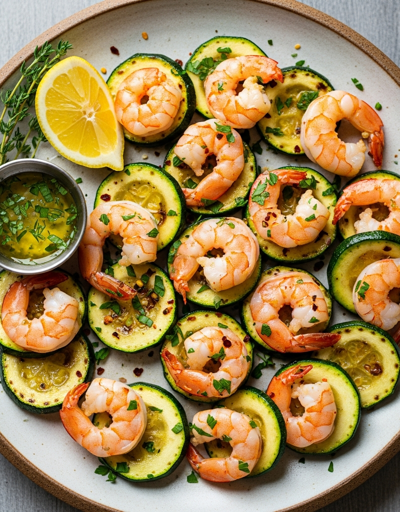 Shrimp and Zucchini Skillet