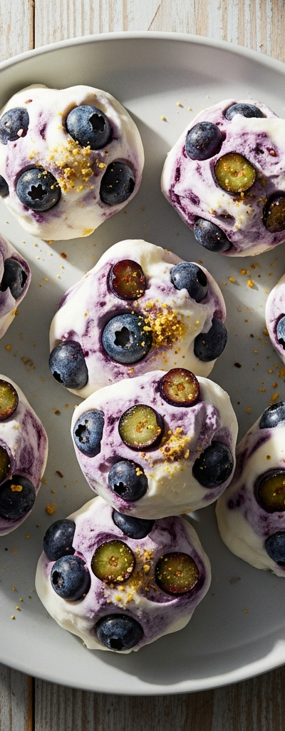 Frozen Yogurt Blueberry Bites