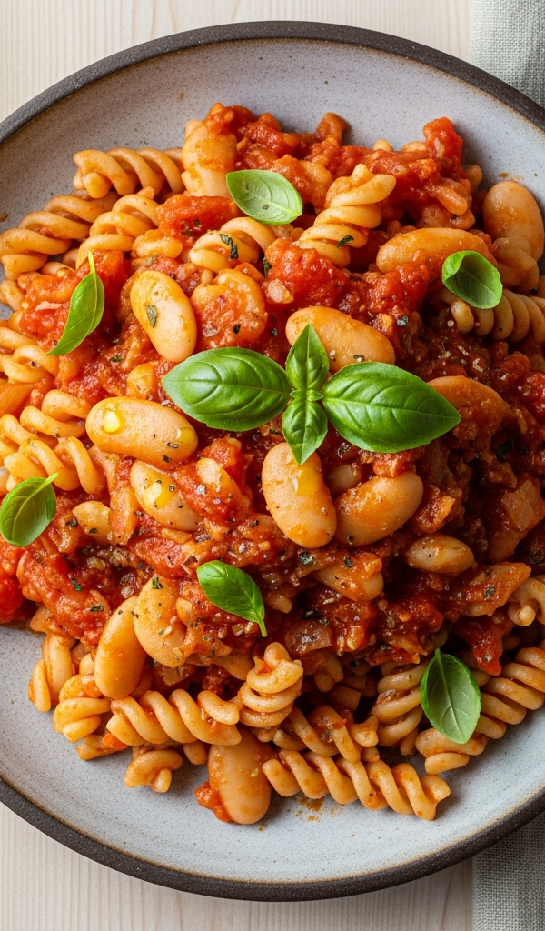 White Bean and Tomato Pasta Skillet