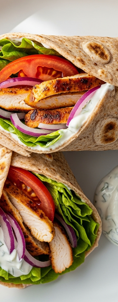 Mediterranean Chicken Gyro Wrap
