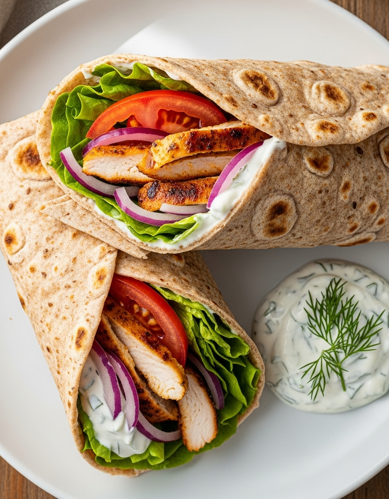 Mediterranean Chicken Gyro Wrap