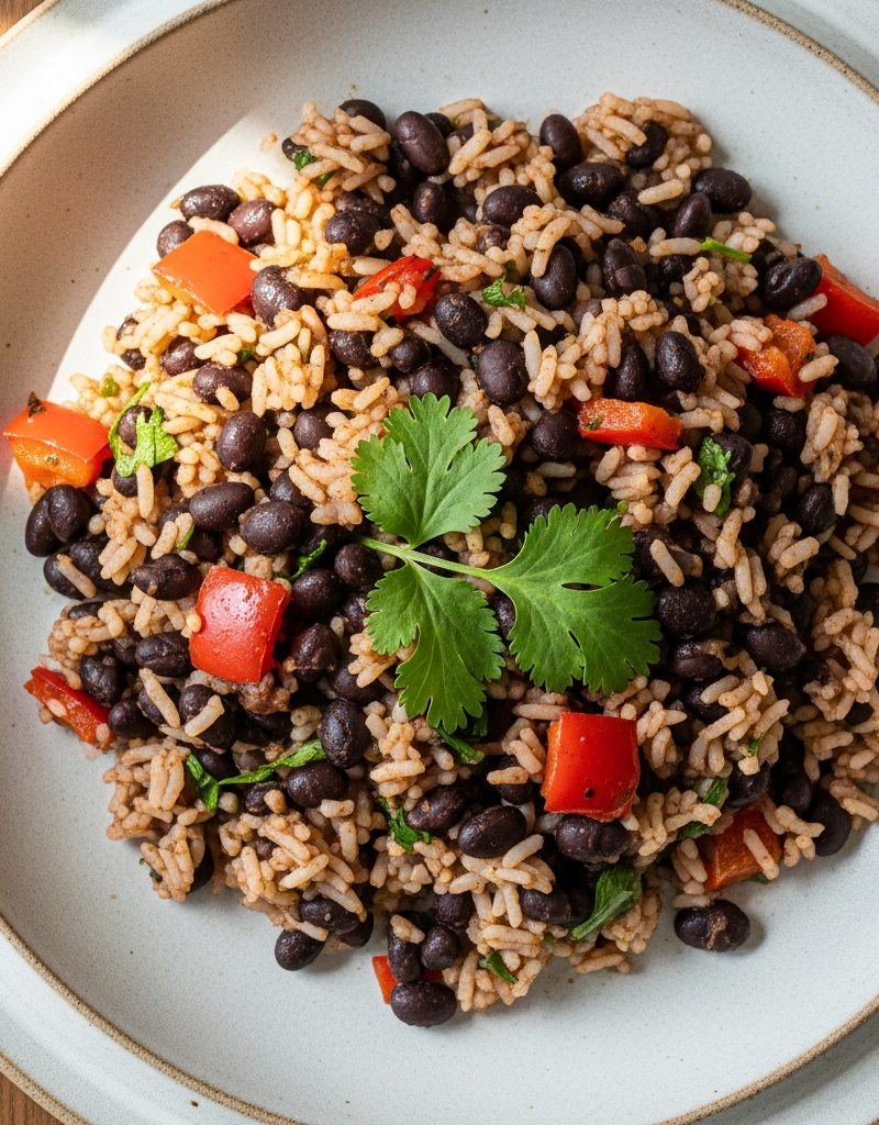 Hearty Black Bean and Rice Skillet