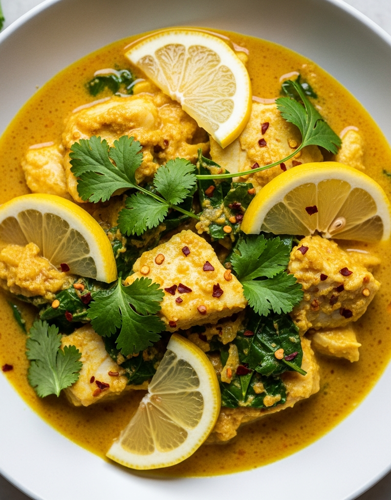 Lemon Herb White Fish Curry