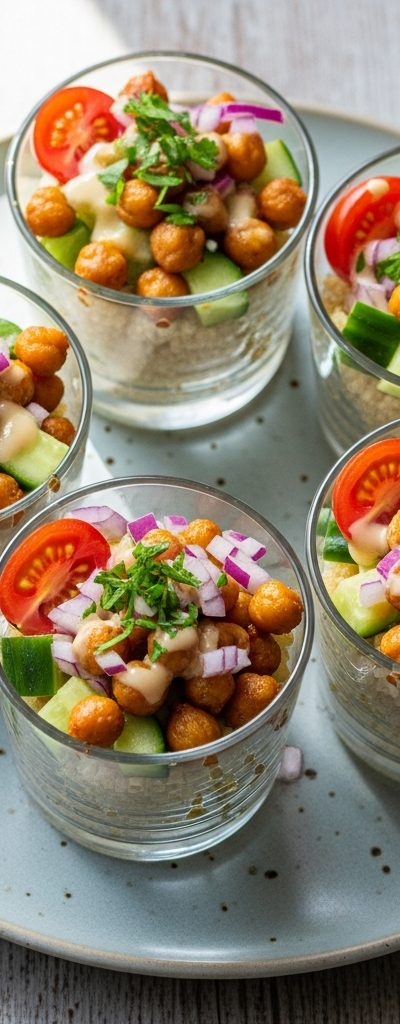 Quinoa and Chickpea Salad Cups