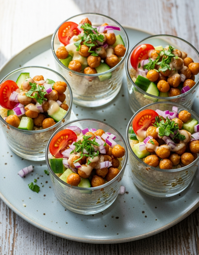 Quinoa and Chickpea Salad Cups