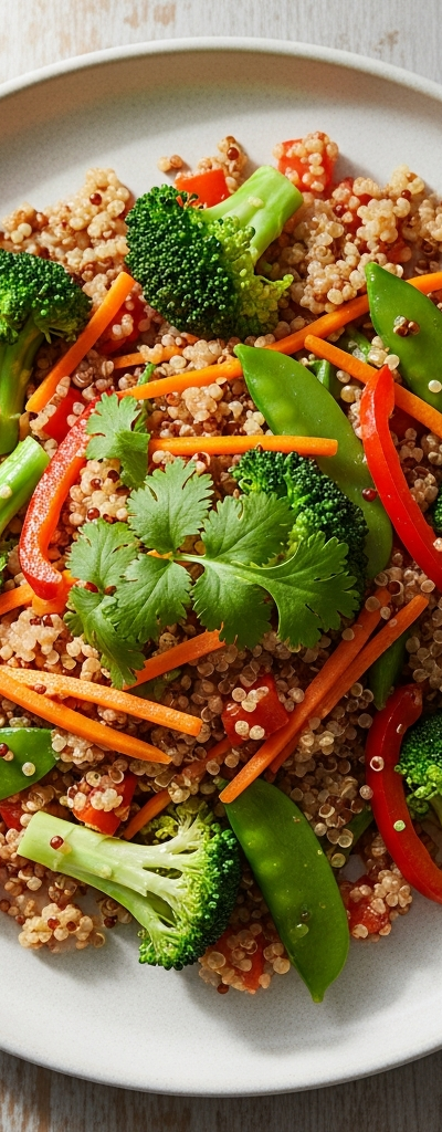 Vegetarian Stir-Fried Quinoa with Vegetables