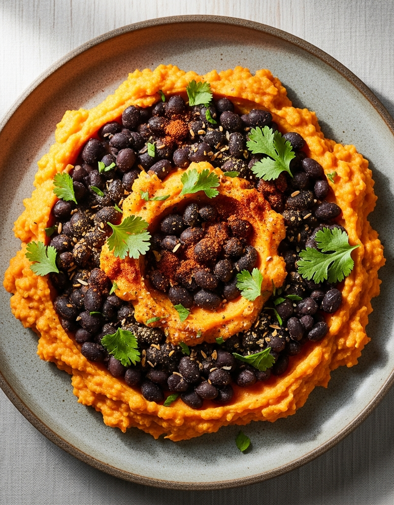 Sweet Potato and Black Bean Mash