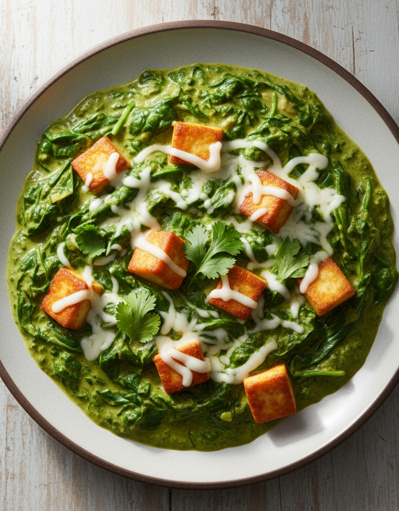Cheesy Spinach Paneer Curry