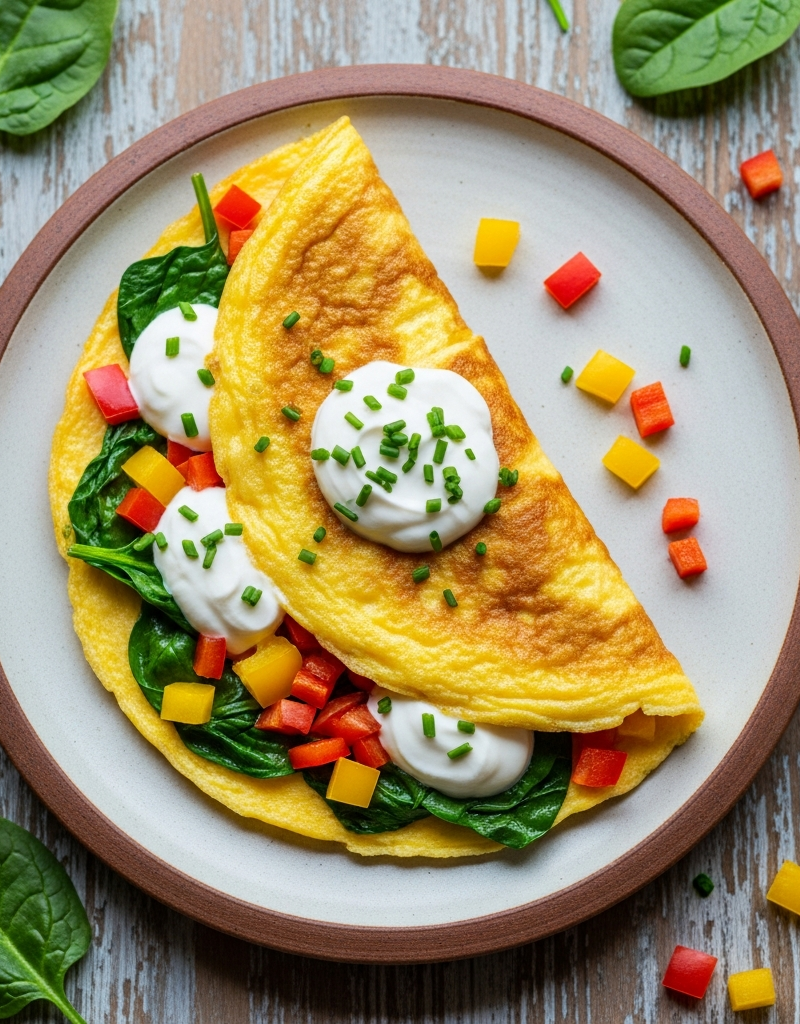 Greek Yogurt and Vegetable Omelette