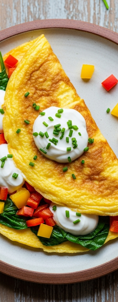 Greek Yogurt and Vegetable Omelette