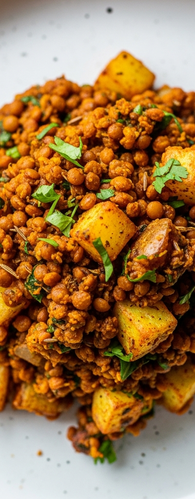 Spiced Lentil and Potato Skillet