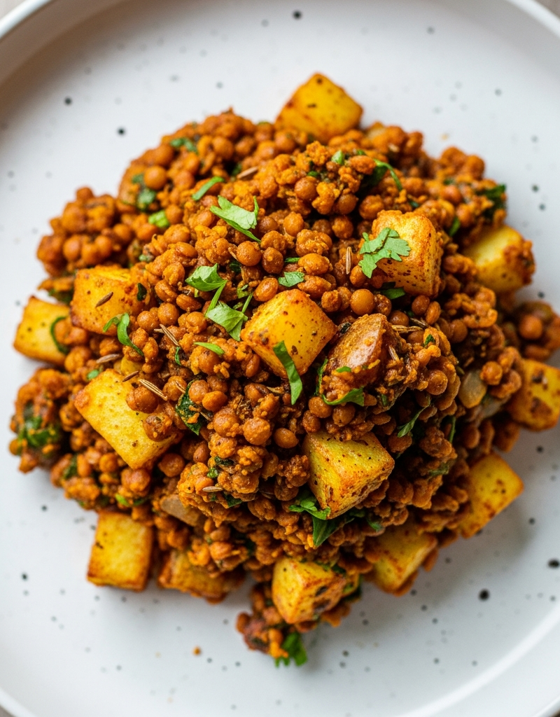 Spiced Lentil and Potato Skillet