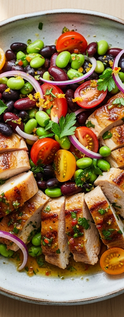 Zesty Chicken Thigh & Bean Salad