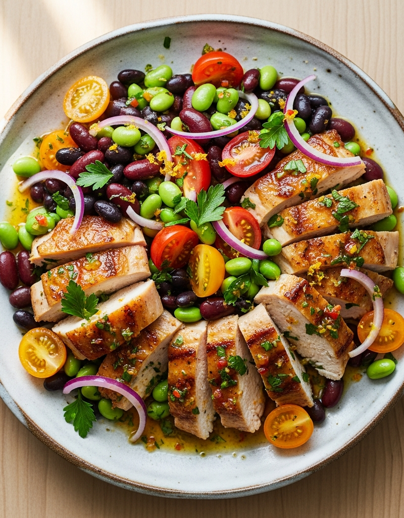 Zesty Chicken Thigh & Bean Salad