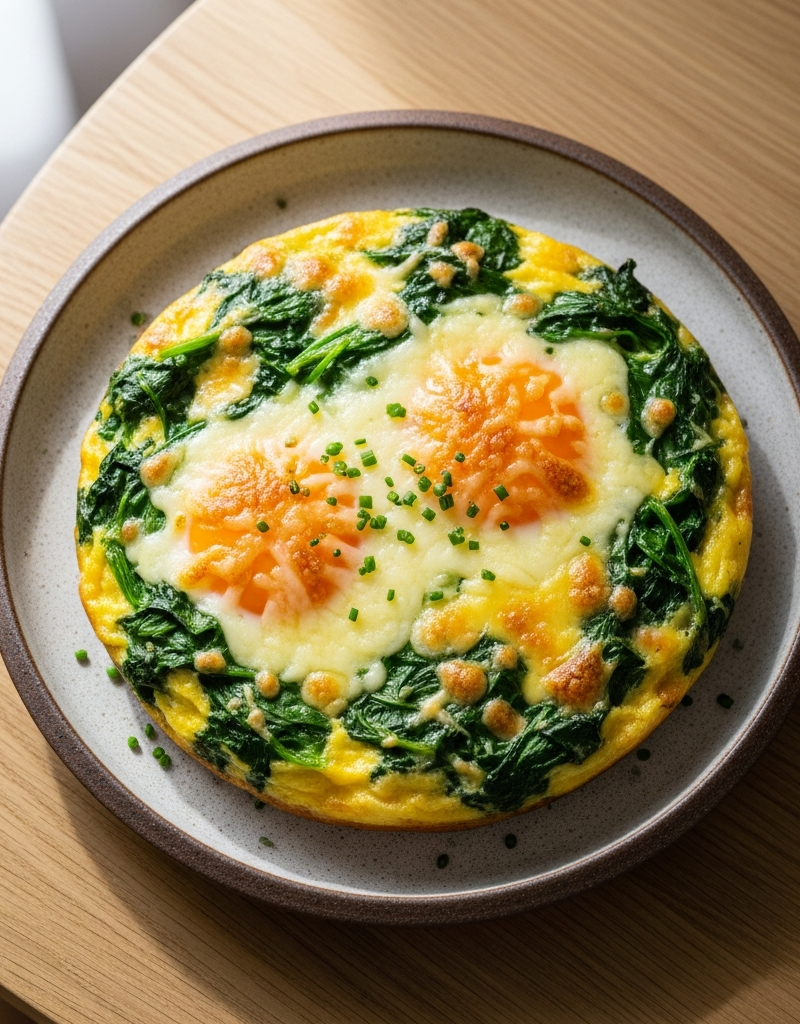 Egg and Spinach Gratin with Cheese
