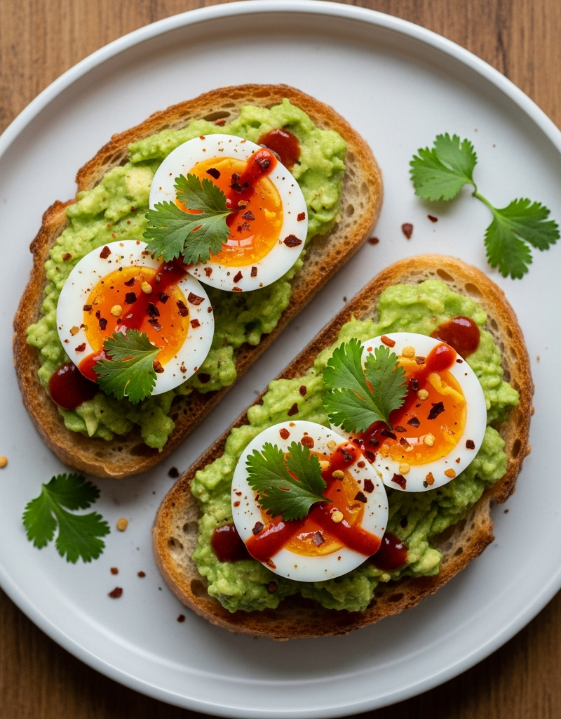 Spicy Avocado Egg Toast