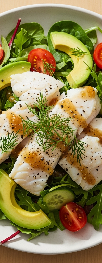 Fresh Cod and Avocado Salad