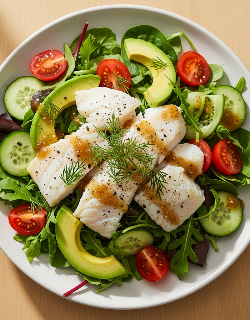Fresh Cod and Avocado Salad