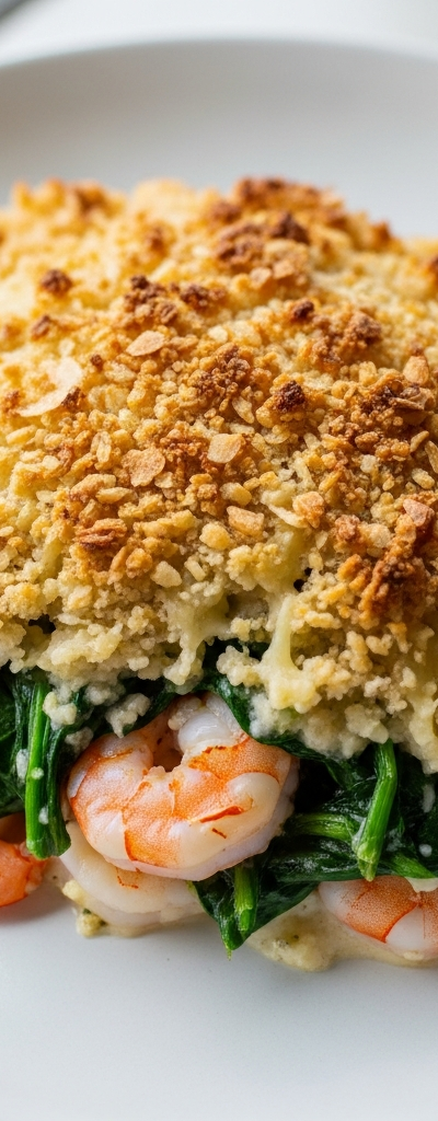 Shrimp and Spinach Gratin Bake