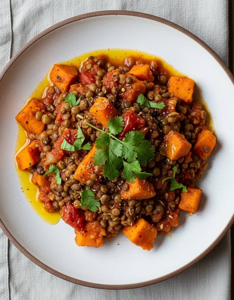 Sweet Potato and Lentil Tagine
