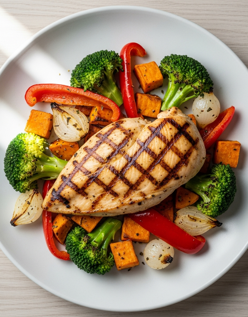 Grilled Chicken with Roasted Vegetables