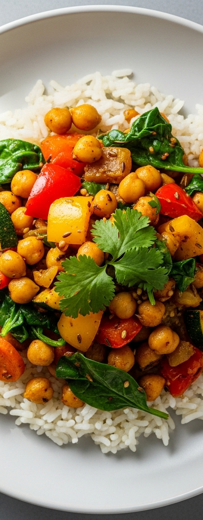 Spiced Chickpea and Vegetable Rice