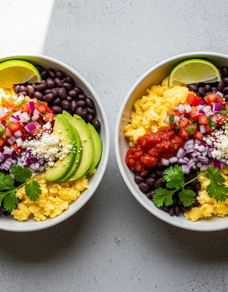 Vegetarian Breakfast Burrito Bowls